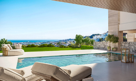 5 modernist terraced villas for sale with panoramic sea views in La Quinta, Benahavís - Marbella 795601