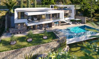 Off-plan new-build villa with sophisticated architecture and panoramic sea views for sale in Marbella - Benahavís 792681 