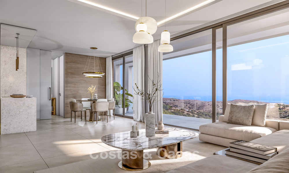 Off-plan new-build villa with sophisticated architecture and panoramic sea views for sale in Marbella - Benahavís 792684
