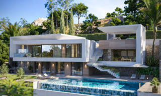 Off-plan new-build villa with sophisticated architecture and panoramic sea views for sale in Marbella - Benahavís 792687 