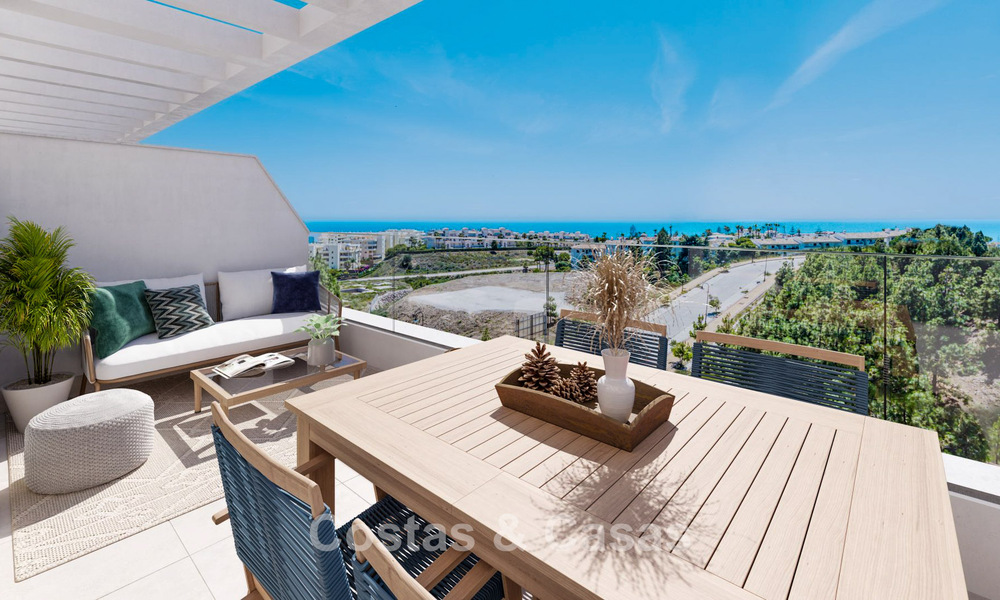 New, Contemporary Apartments with Panoramic Sea Views for Sale in Mijas Costa, Mijas 792736