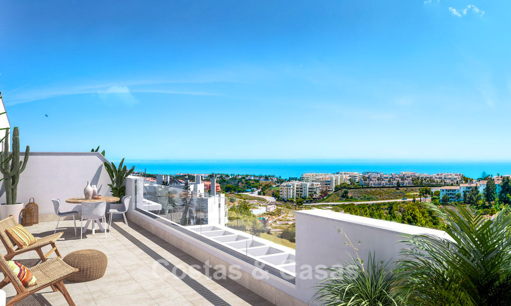 New, Contemporary Apartments with Panoramic Sea Views for Sale in Mijas Costa, Mijas 792741