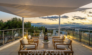 Modern semi-detached villa for sale with sublime sea views in a gated community in Sierra Blanca, Marbella’s Golden Mile 793053 