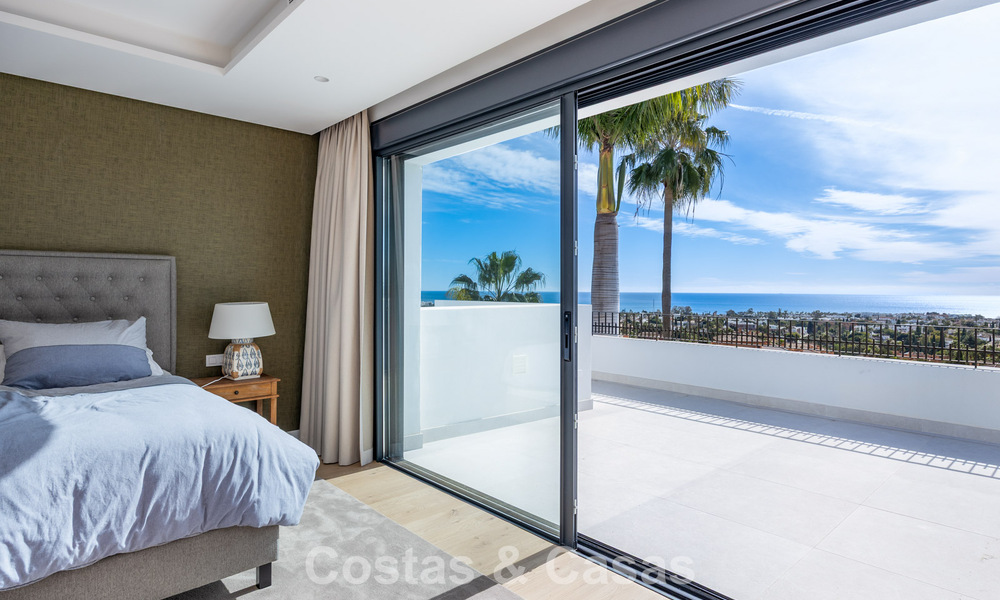 Move-in ready, contemporary Mediterranean villa with uninterrupted panoramic sea views for sale in Benahavís - Marbella 793416