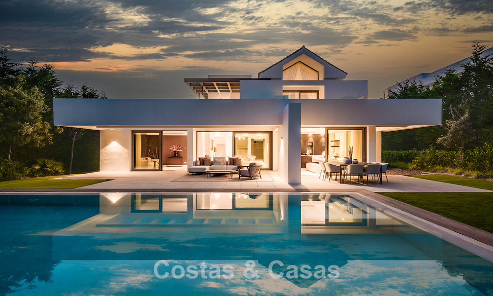 Move-in ready luxury villa with minimalist architecture for sale on the New Golden Mile between Marbella and Estepona 793084