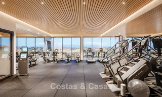 Launch! Modern semi-detached villas with sea views for sale in an exclusive resort-style development in Elviria, East Marbella 793138 