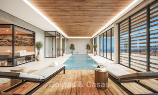 Launch! Modern semi-detached villas with sea views for sale in an exclusive resort-style development in Elviria, East Marbella 793151 