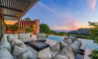 Modern architectural villa with sea views and a profesional gym for sale in El Madroñal, Benahavís - Marbella 793719 