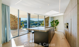 Modern architectural villa with sea views and a profesional gym for sale in El Madroñal, Benahavís - Marbella 793732 