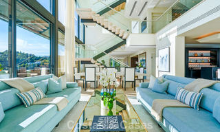 Modern architectural villa with sea views and a profesional gym for sale in El Madroñal, Benahavís - Marbella 793742 