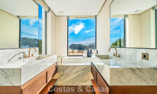 Modern architectural villa with sea views and a profesional gym for sale in El Madroñal, Benahavís - Marbella 793756 