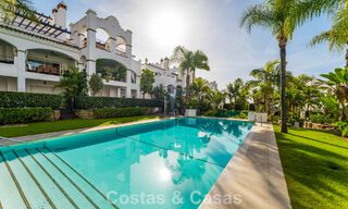 Stylish apartment with private garden for sale in a gated community in Sierra Blanca, Marbella 793874 