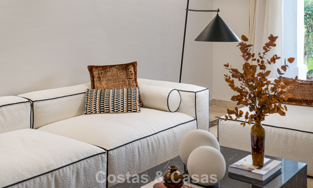 Stylish apartment with private garden for sale in a gated community in Sierra Blanca, Marbella 793877