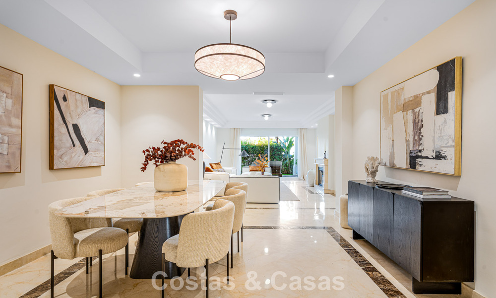 Stylish apartment with private garden for sale in a gated community in Sierra Blanca, Marbella 793887