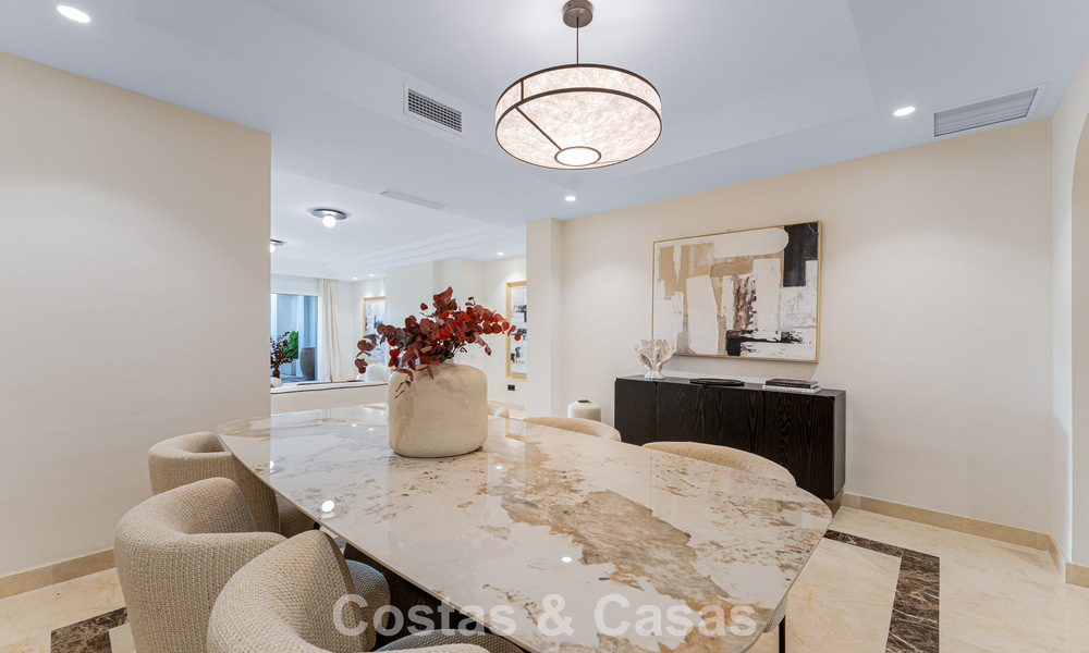 Stylish apartment with private garden for sale in a gated community in Sierra Blanca, Marbella 793888