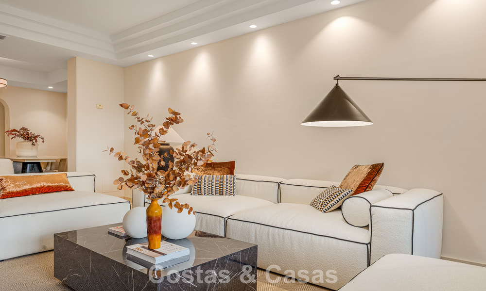 Stylish apartment with private garden for sale in a gated community in Sierra Blanca, Marbella 793894