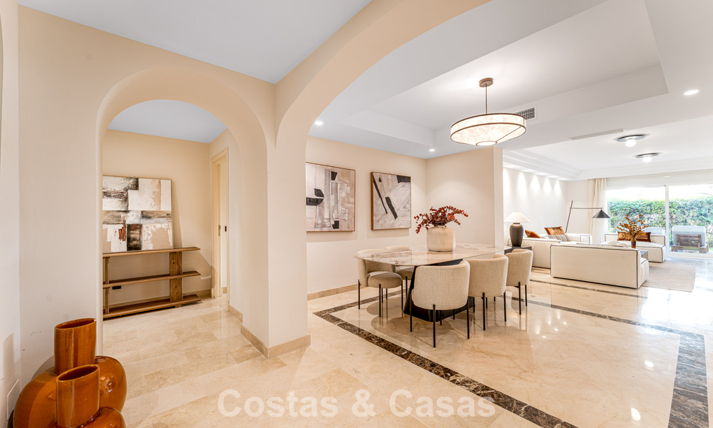 Stylish apartment with private garden for sale in a gated community in Sierra Blanca, Marbella 793900