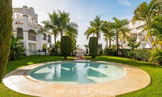 Stylish apartment with private garden for sale in a gated community in Sierra Blanca, Marbella 793904 