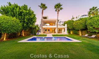 Luxury villa with contemporary architecture for sale in a gated private community of Nueva Andalucía, Marbella 794011 