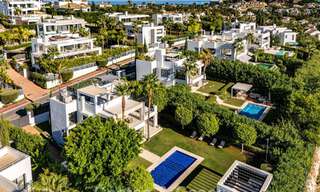 Luxury villa with contemporary architecture for sale in a gated private community of Nueva Andalucía, Marbella 794020 