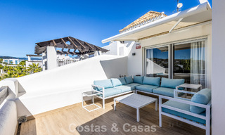 Renovated 3-bedroom duplex penthouse in exclusive gated community with sea & golf views in Marbella - Benahavis 793294 