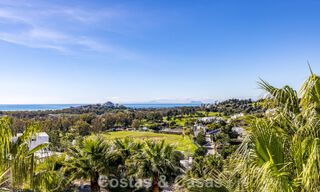 Renovated 3-bedroom duplex penthouse in exclusive gated community with sea & golf views in Marbella - Benahavis 793769 