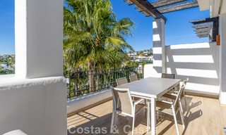 Renovated 3-bedroom duplex penthouse in exclusive gated community with sea & golf views in Marbella - Benahavis 793771 