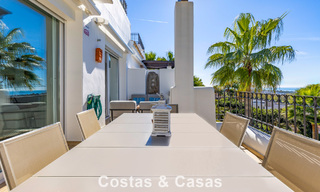 Renovated 3-bedroom duplex penthouse in exclusive gated community with sea & golf views in Marbella - Benahavis 793778 