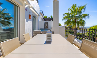 Renovated 3-bedroom duplex penthouse in exclusive gated community with sea & golf views in Marbella - Benahavis 793780 