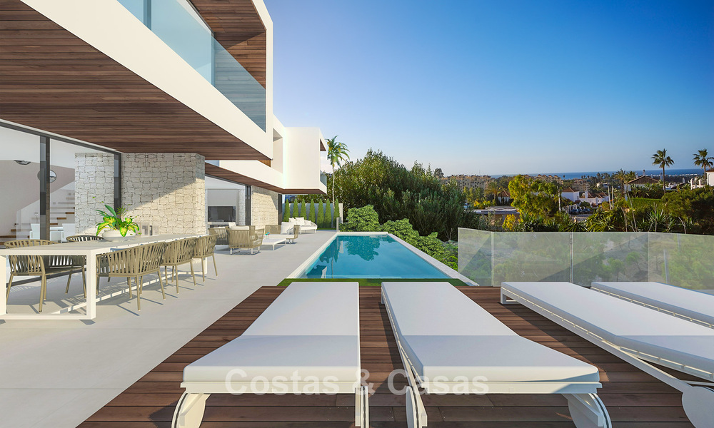 Modern luxury villa with panoramic sea views for sale on the New Golden Mile, between Marbella and Estepona 794036