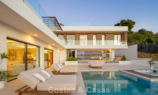 Modern luxury villa with minimalist architecture for sale on the New Golden Mile between Marbella and Estepona 794351 