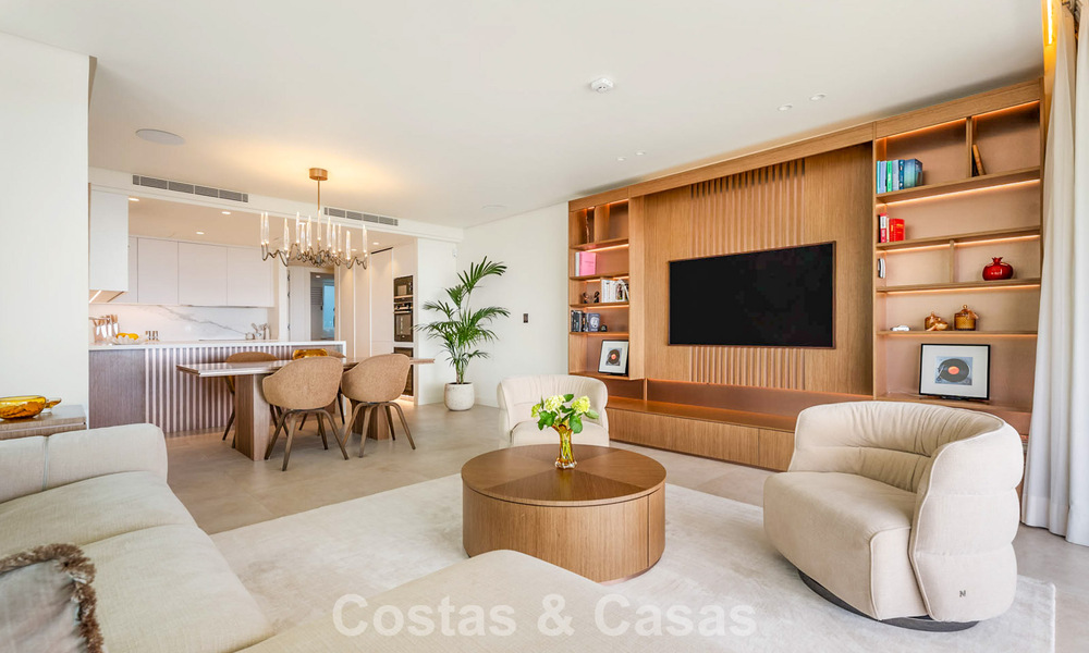Modern, luxurious garden apartment for sale with panoramic coastal views in a gated boutique complex near Marbella town 794481