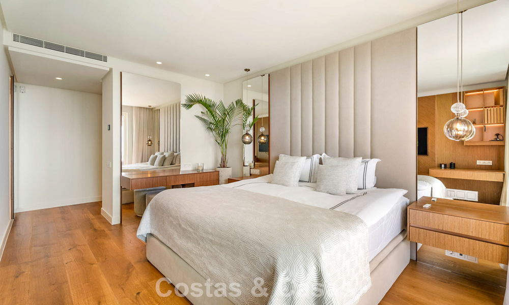 Modern, luxurious garden apartment for sale with panoramic coastal views in a gated boutique complex near Marbella town 794488