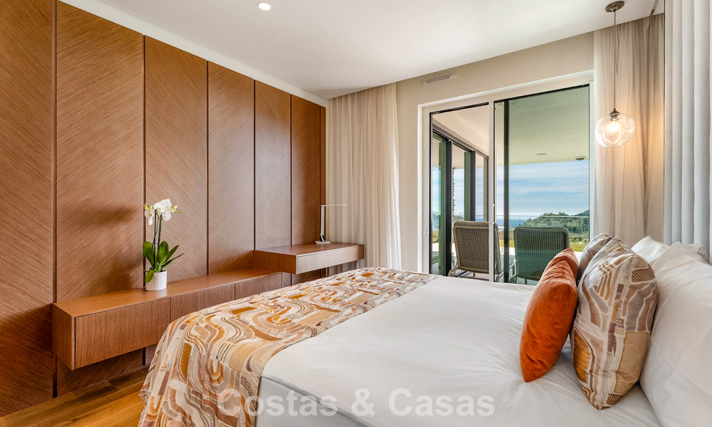 Modern, luxurious garden apartment for sale with panoramic coastal views in a gated boutique complex near Marbella town 794497