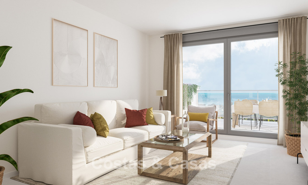 Modern apartments for sale in a contemporary development with sea view in Benalmádena, Costa del Sol 794895