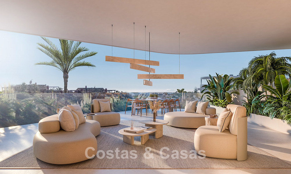 Modern, innovative new-build apartments for sale with sea view on the New Golden Mile, between Marbella and Estepona 794802