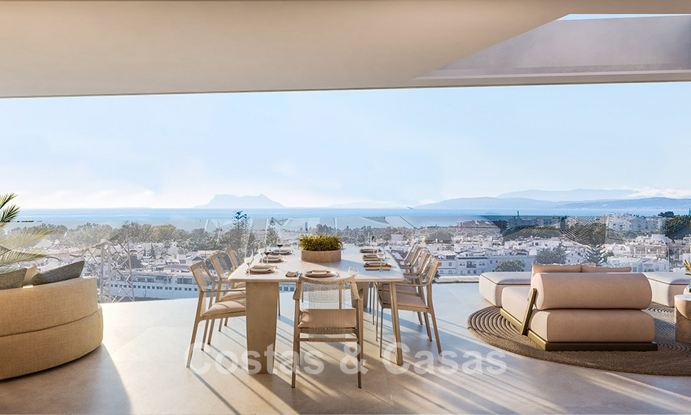 Modern, innovative new-build apartments for sale with sea view on the New Golden Mile, between Marbella and Estepona 794815