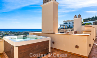Spacious duplex penthouse with panoramic sea views for sale in a gated community in Marbella - Benahavís 794828 