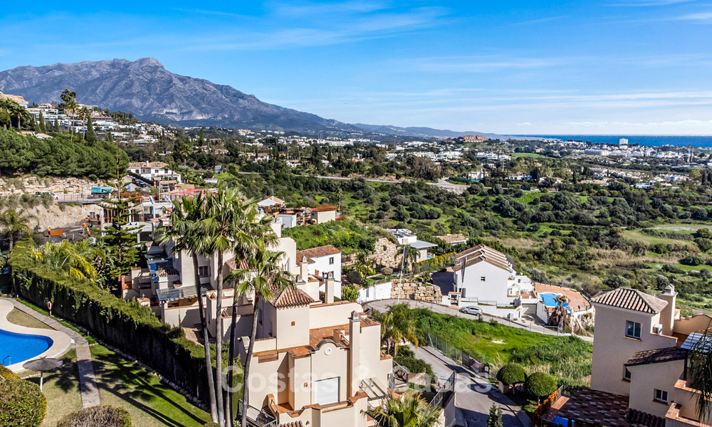 Spacious duplex penthouse with panoramic sea views for sale in a gated community in Marbella - Benahavís 794840