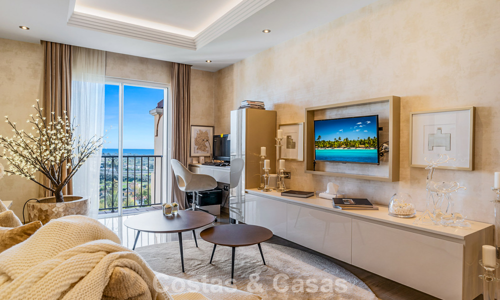 Spacious duplex penthouse with panoramic sea views for sale in a gated community in Marbella - Benahavís 794870