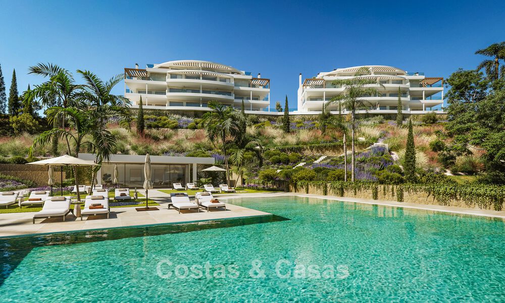 Contemporary apartments with panoramic sea views for sale in a golf area in Mijas Costa, Costa del Sol 794779