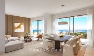 Contemporary apartments with panoramic sea views for sale in a golf area in Mijas Costa, Costa del Sol 794783 