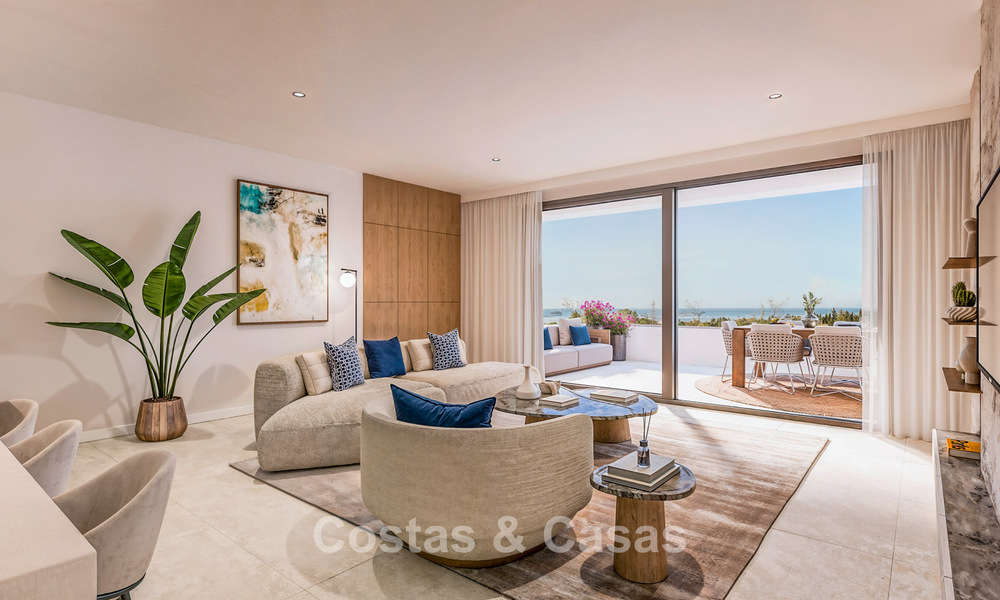 Modern apartments with stunning sea views for sale on the New Golden Mile between Marbella and Estepona 795074