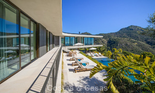 Boomerang-designed villa for sale in the green hills of Marbella - Benahavís with views over the hills and the sea 795233 