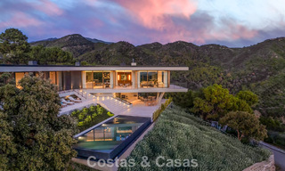 Boomerang-designed villa for sale in the green hills of Marbella - Benahavís with views over the hills and the sea 795235 
