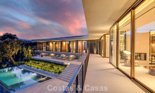 Boomerang-designed villa for sale in the green hills of Marbella - Benahavís with views over the hills and the sea 795246 