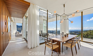 Boomerang-designed villa for sale in the green hills of Marbella - Benahavís with views over the hills and the sea 795249 