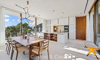 Boomerang-designed villa for sale in the green hills of Marbella - Benahavís with views over the hills and the sea 795251 