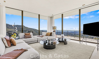 Boomerang-designed villa for sale in the green hills of Marbella - Benahavís with views over the hills and the sea 795254 