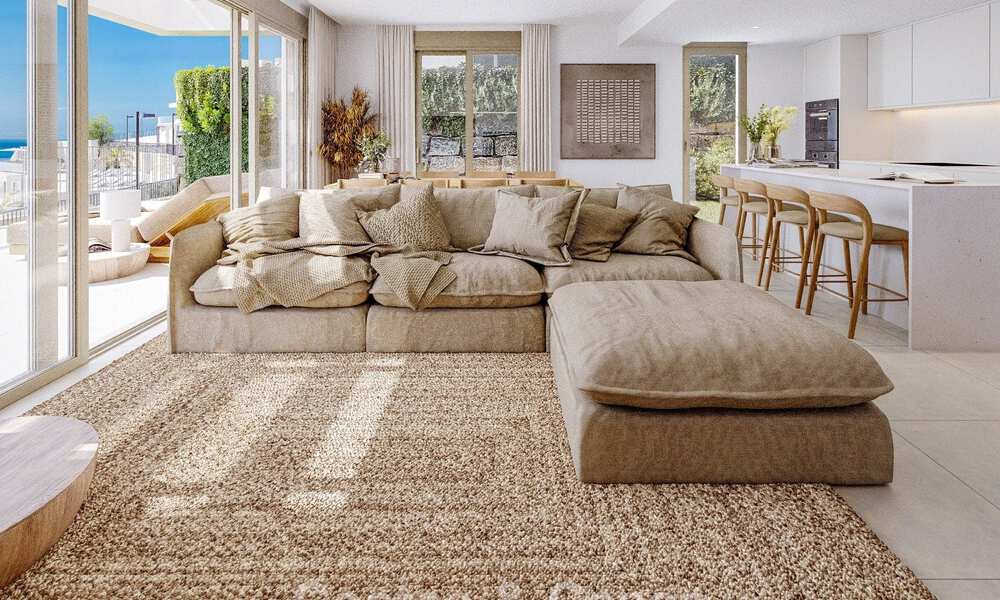 Exclusive semi-detached villas with sea views for sale in a sought-after golf setting in Mijas, Costa del Sol 795279